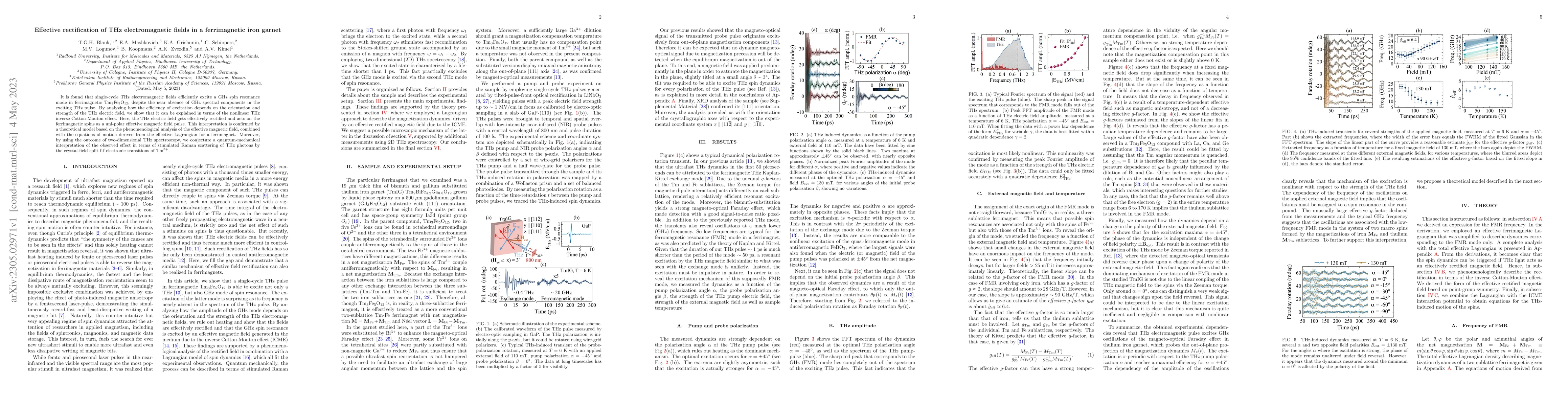 Thumbnail for Effective rectification of THz electromagnetic fields in a ferrimagnetic
  iron garnet