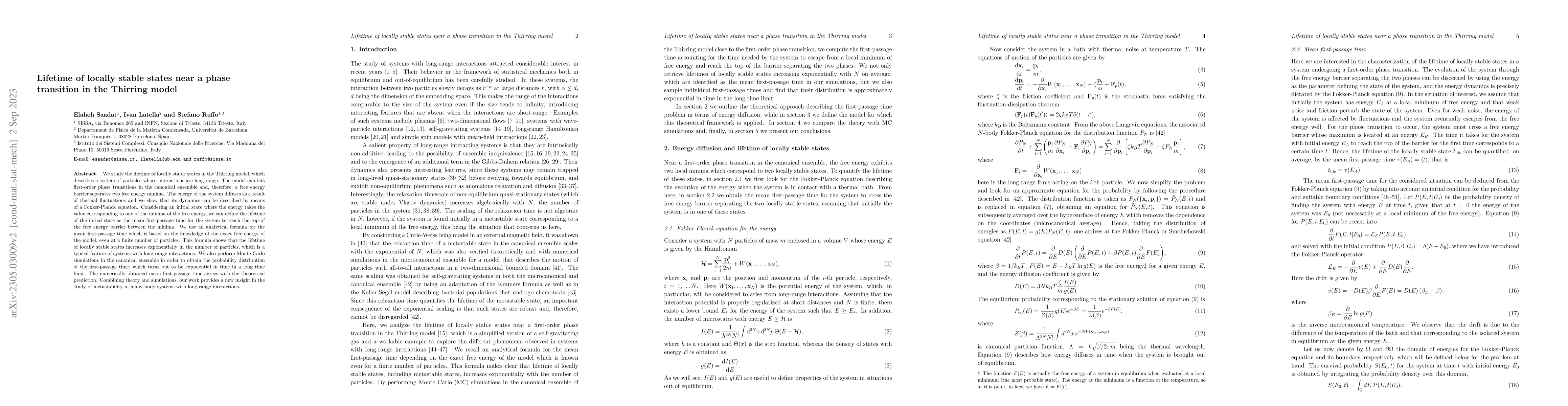 Thumbnail for Lifetime of locally stable states near a phase transition in the
  Thirring model
