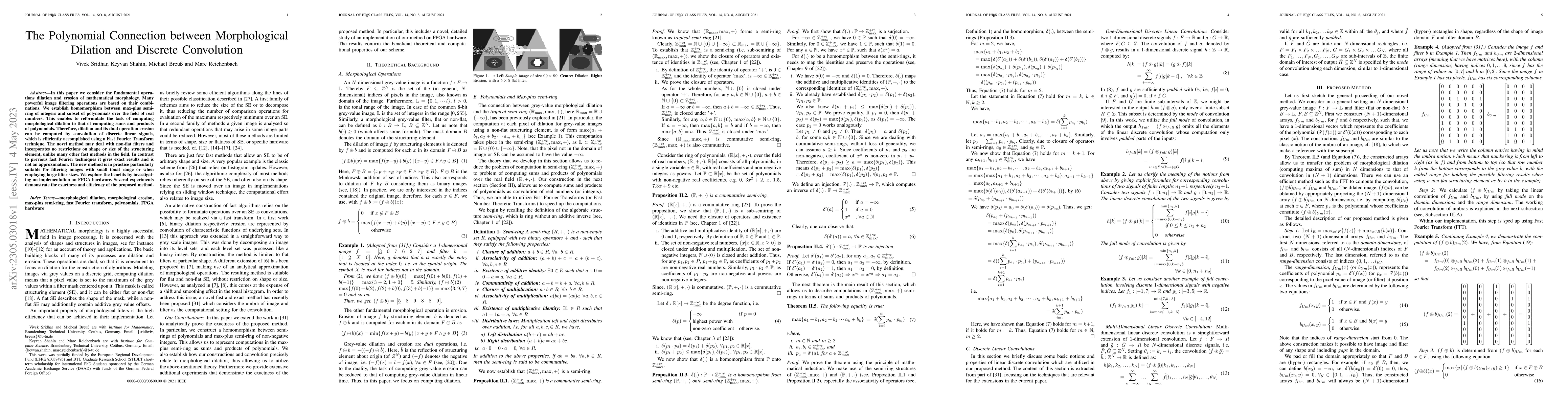 Thumbnail for The Polynomial Connection between Morphological Dilation and Discrete
  Convolution