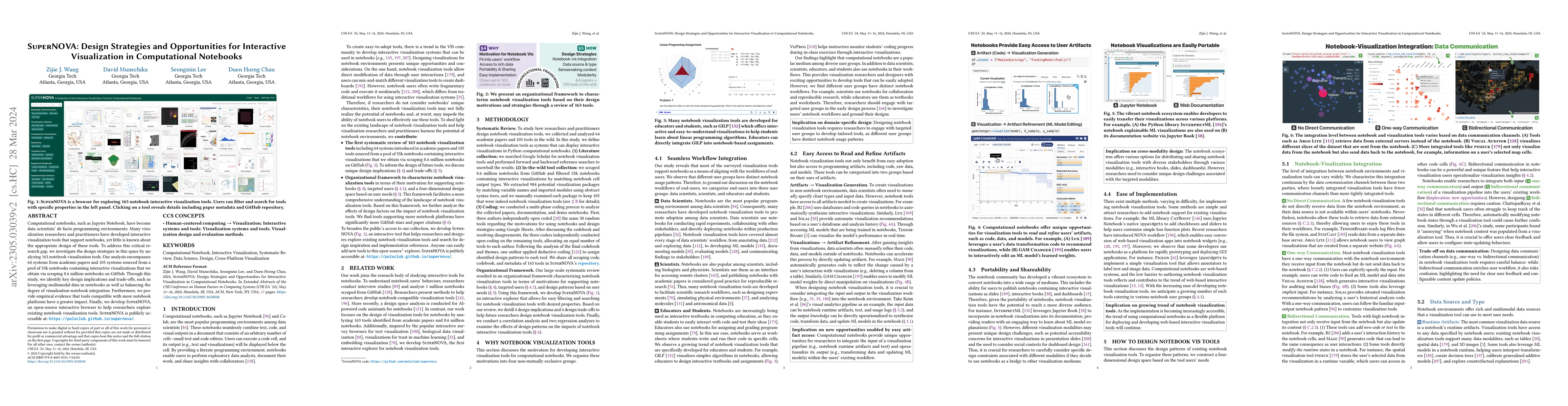 Thumbnail for SuperNOVA: Design Strategies and Opportunities for Interactive
  Visualization in Computational Notebooks