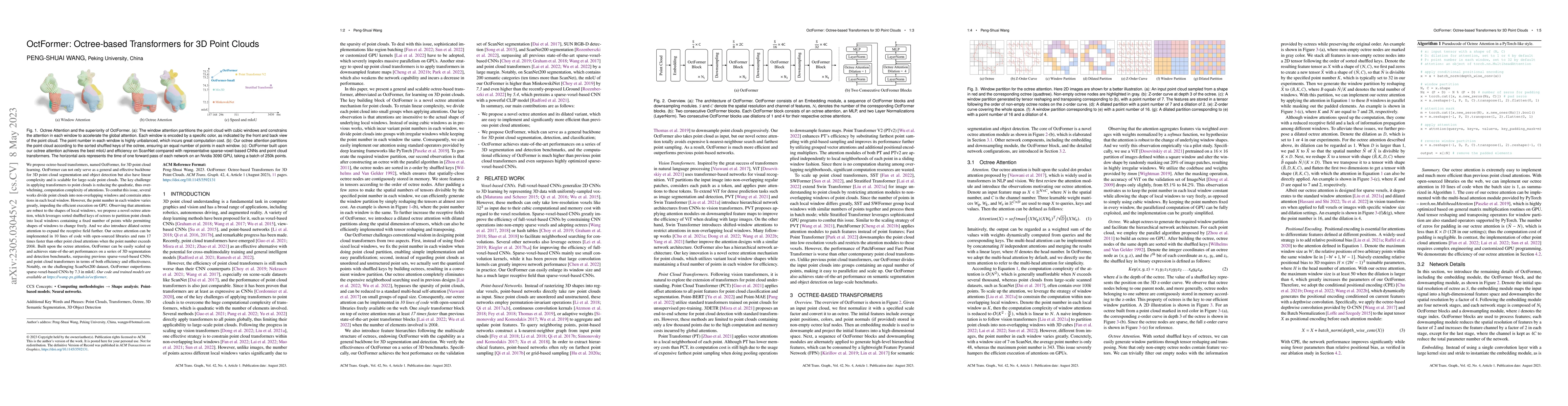 Thumbnail for OctFormer: Octree-based Transformers for 3D Point Clouds