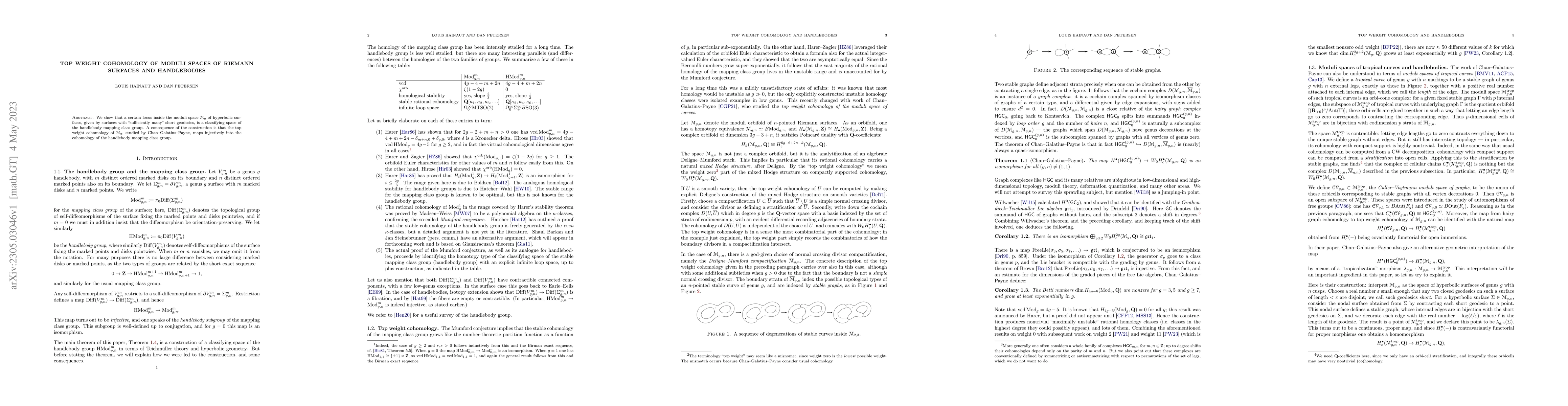 Thumbnail for Top weight cohomology of moduli spaces of Riemann surfaces and
  handlebodies