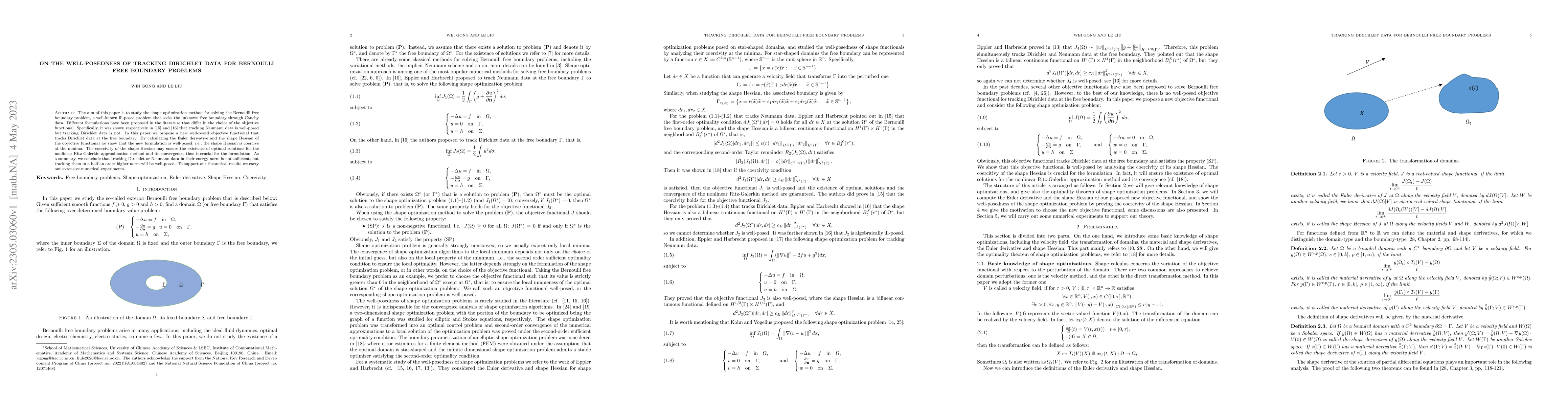Thumbnail for On the well-posedness of tracking Dirichlet data for Bernoulli free
  boundary problems