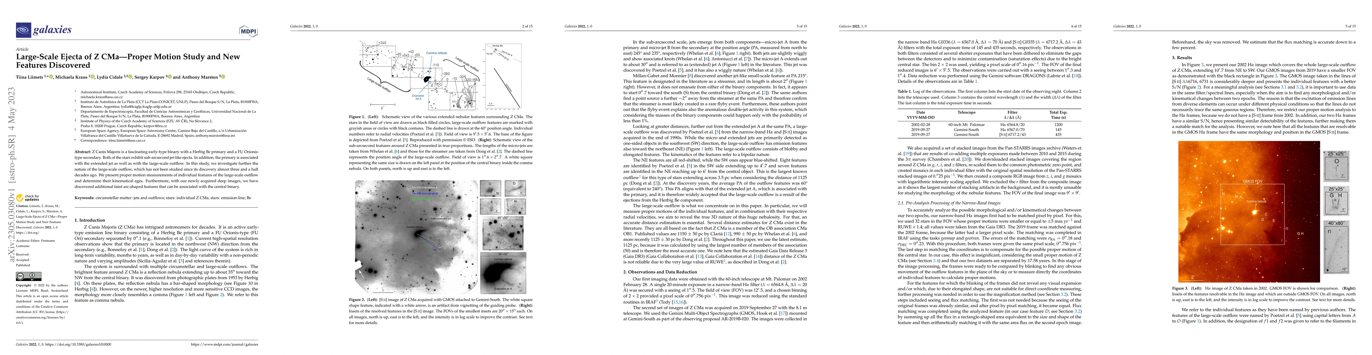 Thumbnail for Large-Scale Ejecta of Z CMa -- Proper Motion Study and New Features
  Discovered