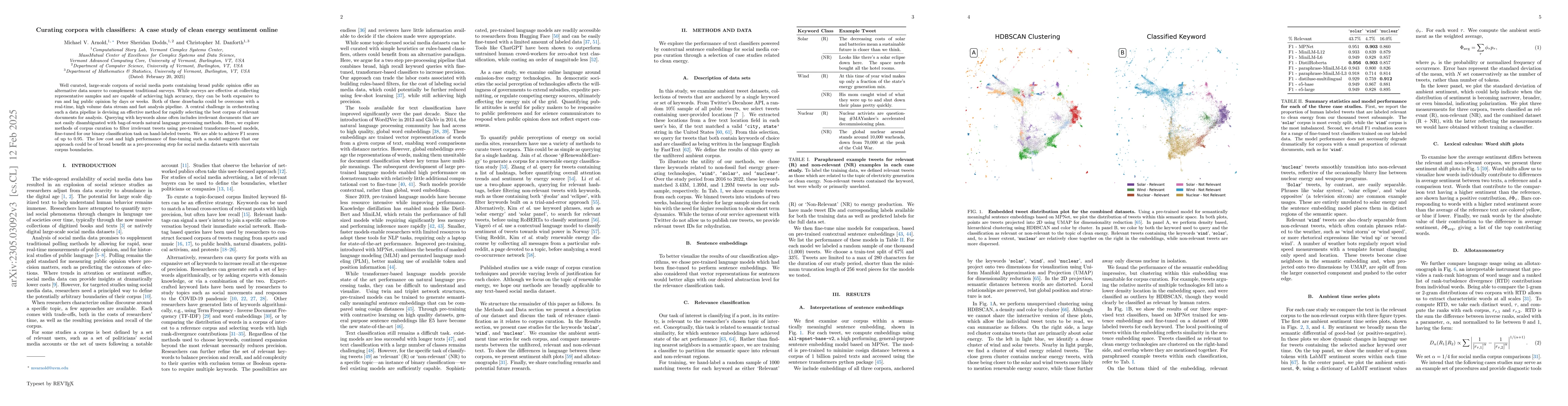 Thumbnail for Curating corpora with classifiers: A case study of clean energy
  sentiment online