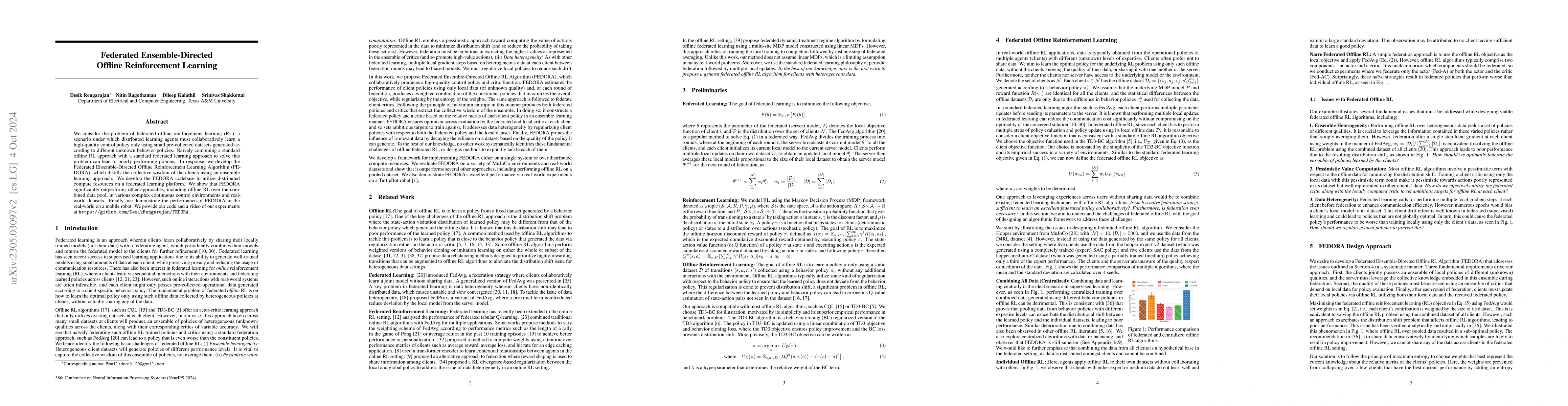 Thumbnail for Federated Ensemble-Directed Offline Reinforcement Learning