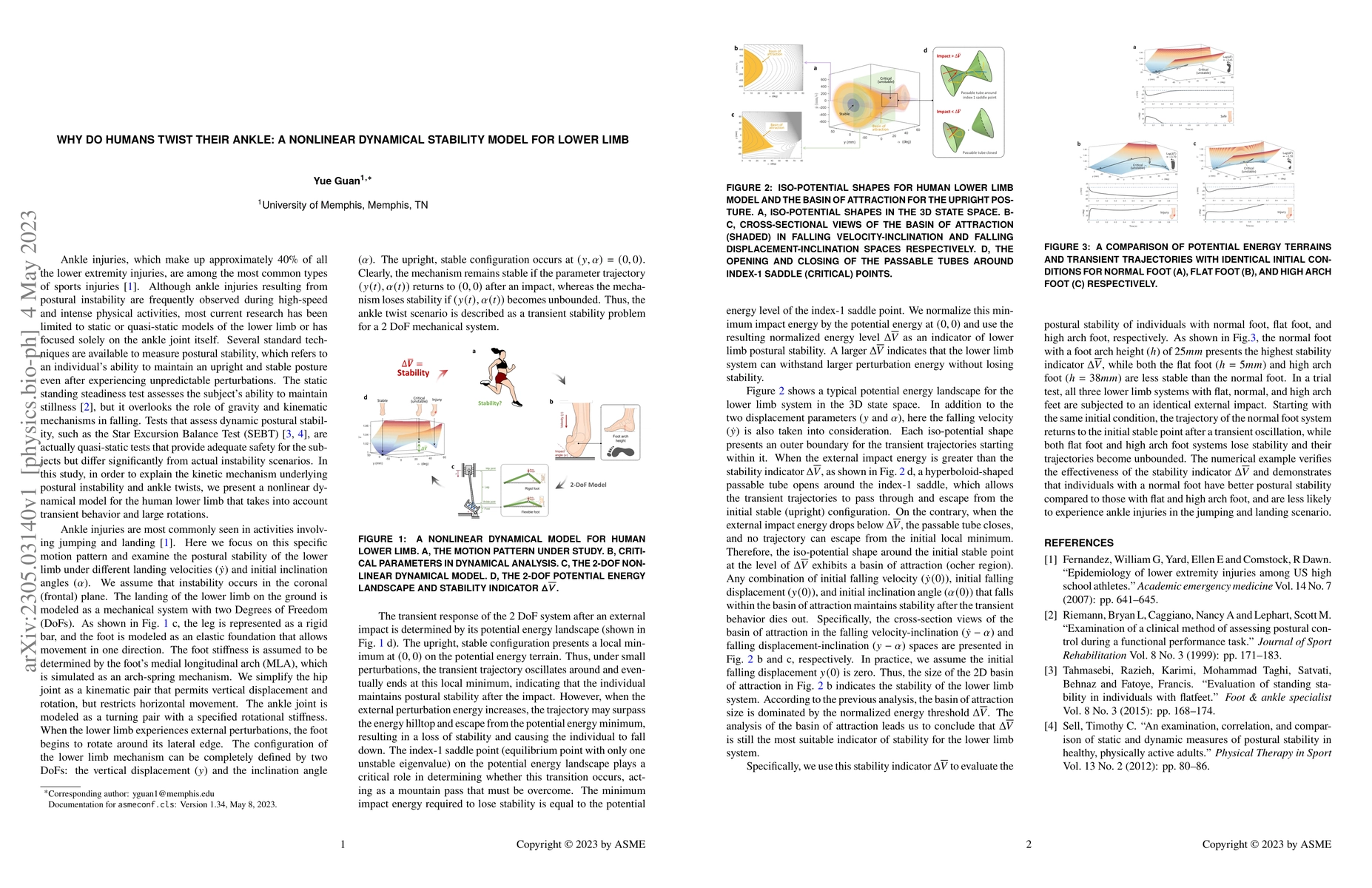 Thumbnail for Why Do Humans Twist Their Ankle: A Nonlinear Dynamical Stability Model
  for Lower Limb
