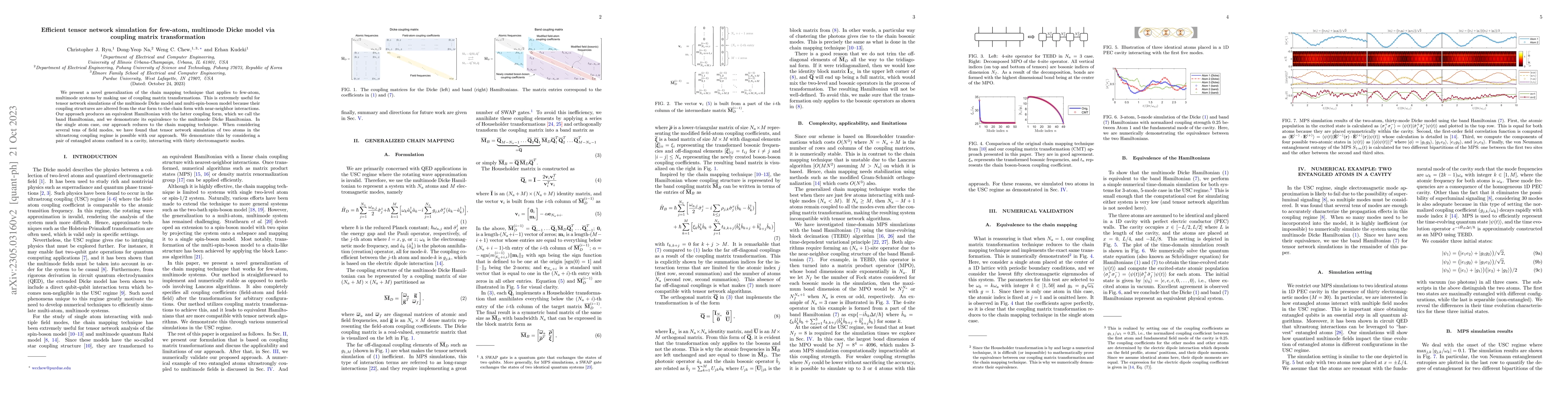 Thumbnail for Efficient tensor-network simulation for the few-atom multimode Dicke
  model via coupling-matrix transformation