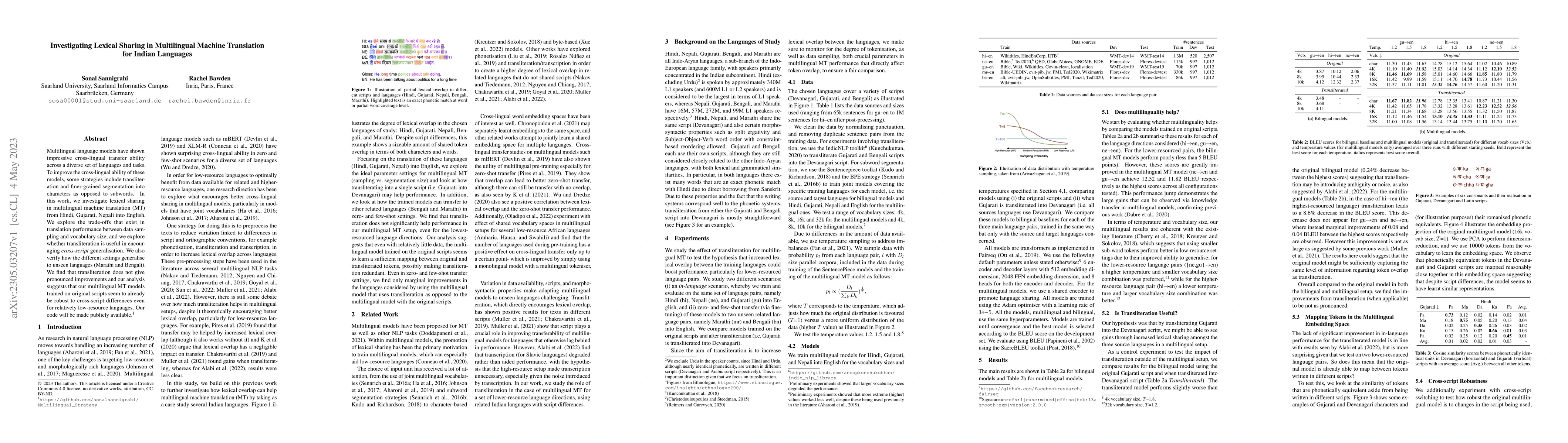 Thumbnail for Investigating Lexical Sharing in Multilingual Machine Translation for
  Indian Languages