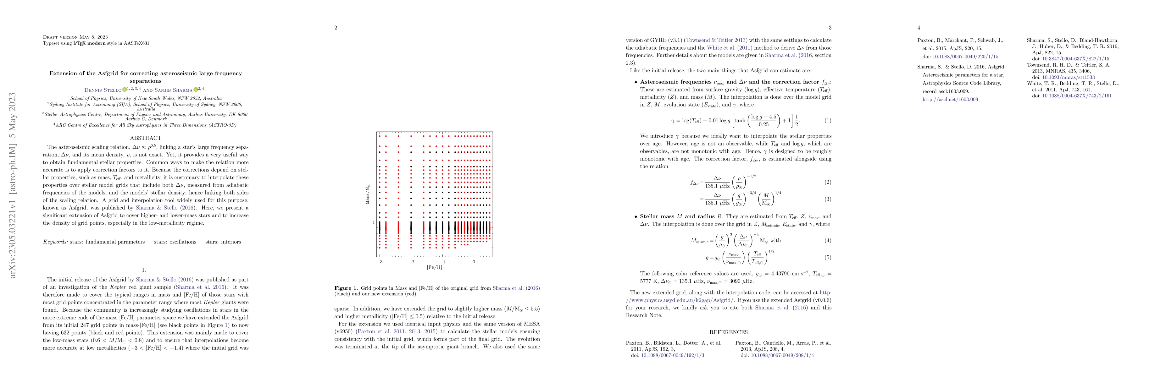 Thumbnail for Extension of the Asfgrid for correcting asteroseismic large frequency
  separations