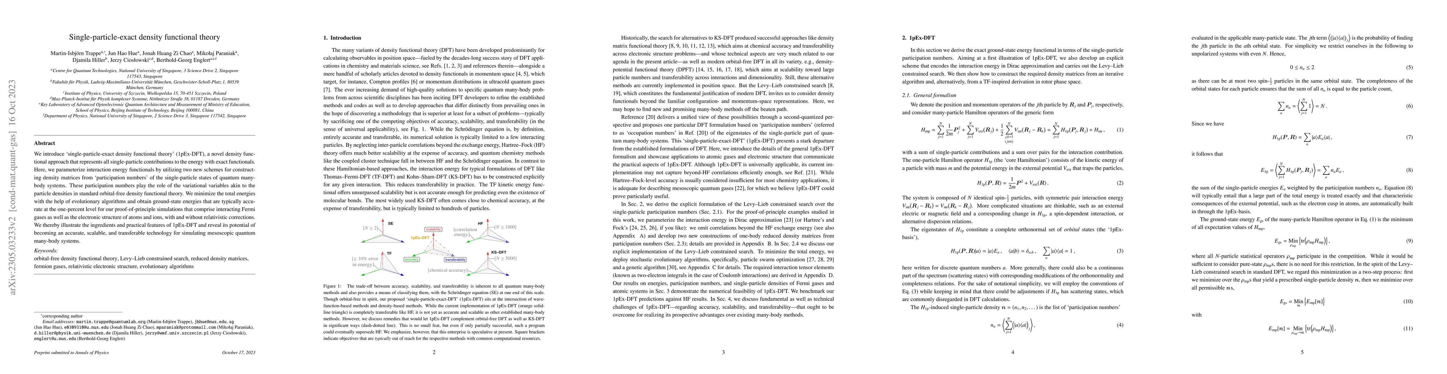 Thumbnail for Single-particle-exact density functional theory