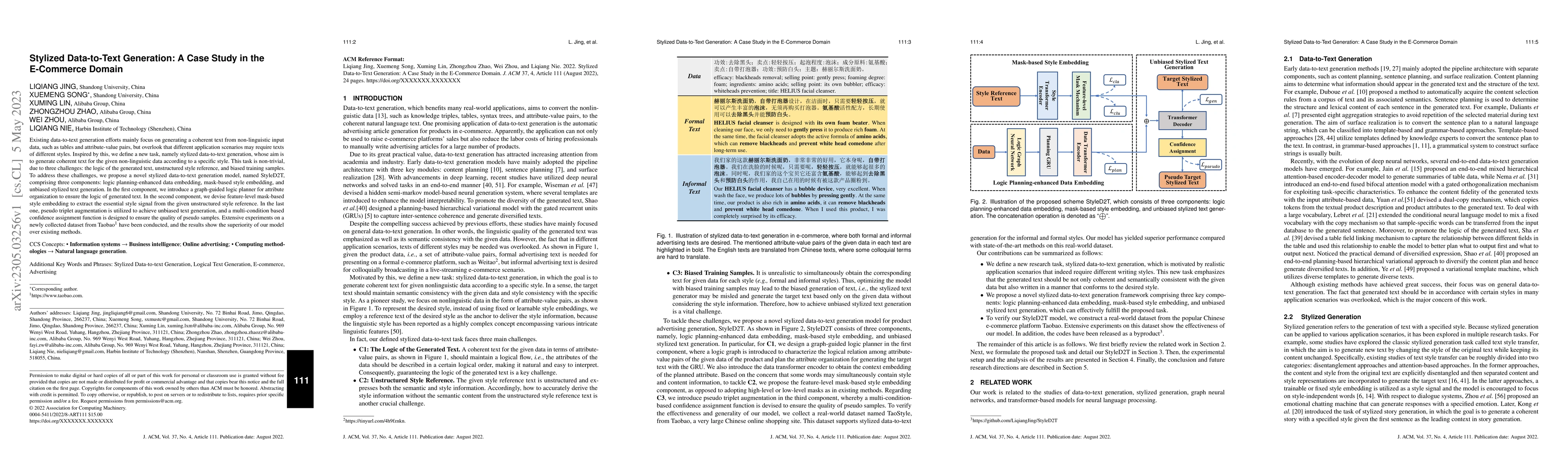 Thumbnail for Stylized Data-to-Text Generation: A Case Study in the E-Commerce Domain