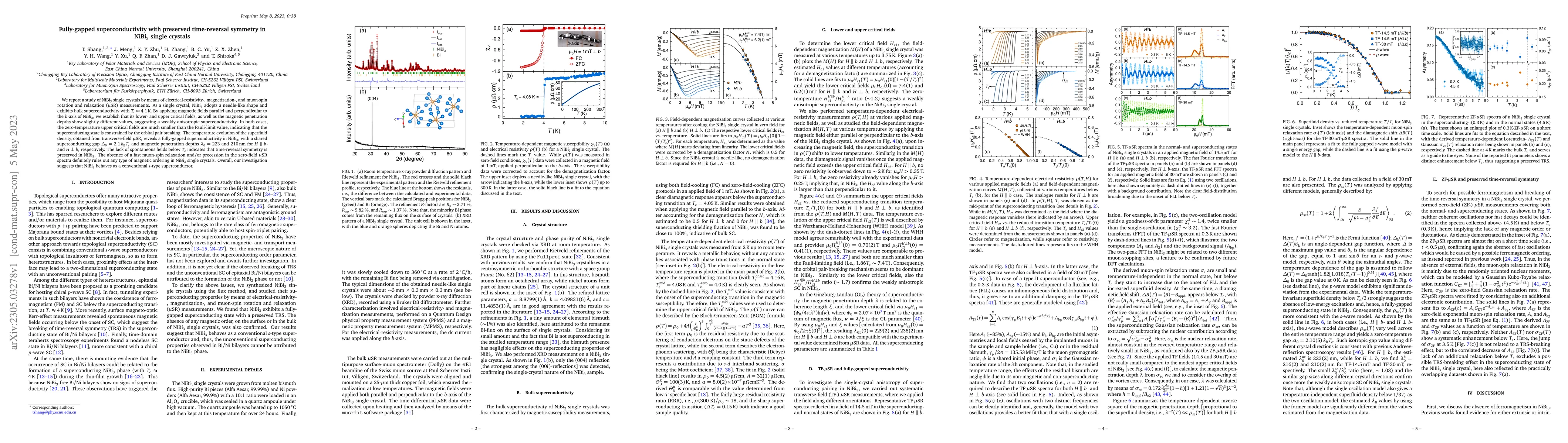 Thumbnail for Fully-gapped superconductivity with preserved time-reversal symmetry in
  NiBi$_3$ single crystals