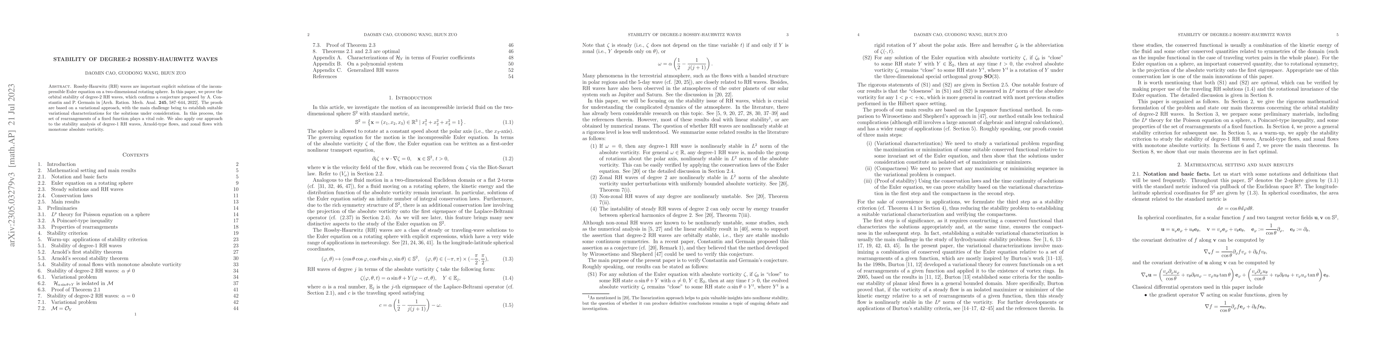 Thumbnail for Stability of degree-2 Rossby-Haurwitz waves