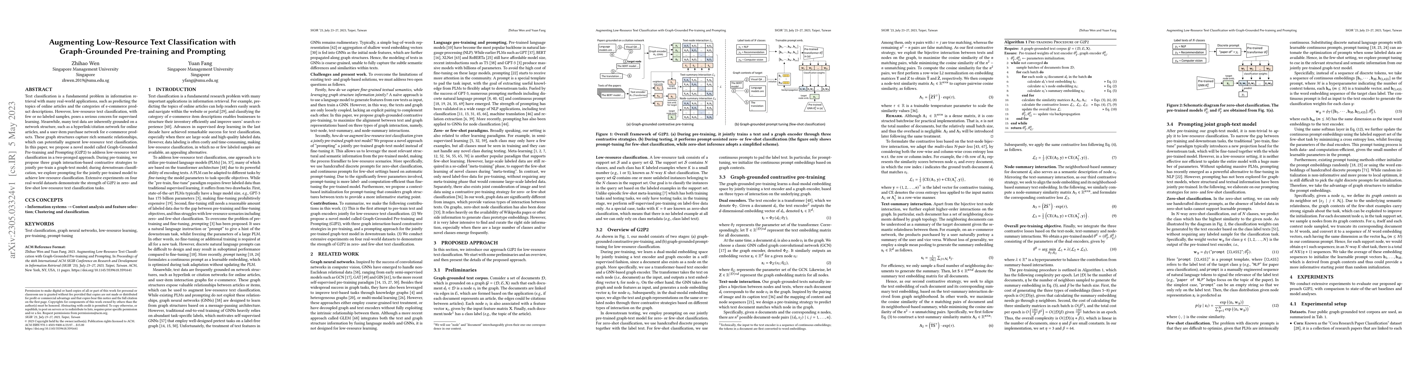 Thumbnail for Augmenting Low-Resource Text Classification with Graph-Grounded
  Pre-training and Prompting