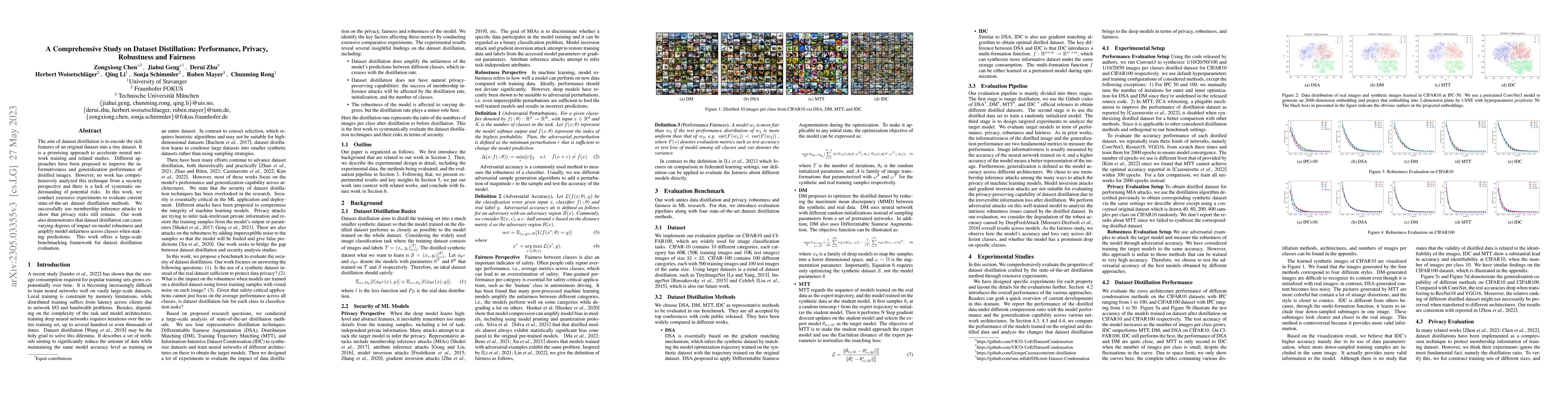 Thumbnail for A Comprehensive Study on Dataset Distillation: Performance, Privacy,
  Robustness and Fairness