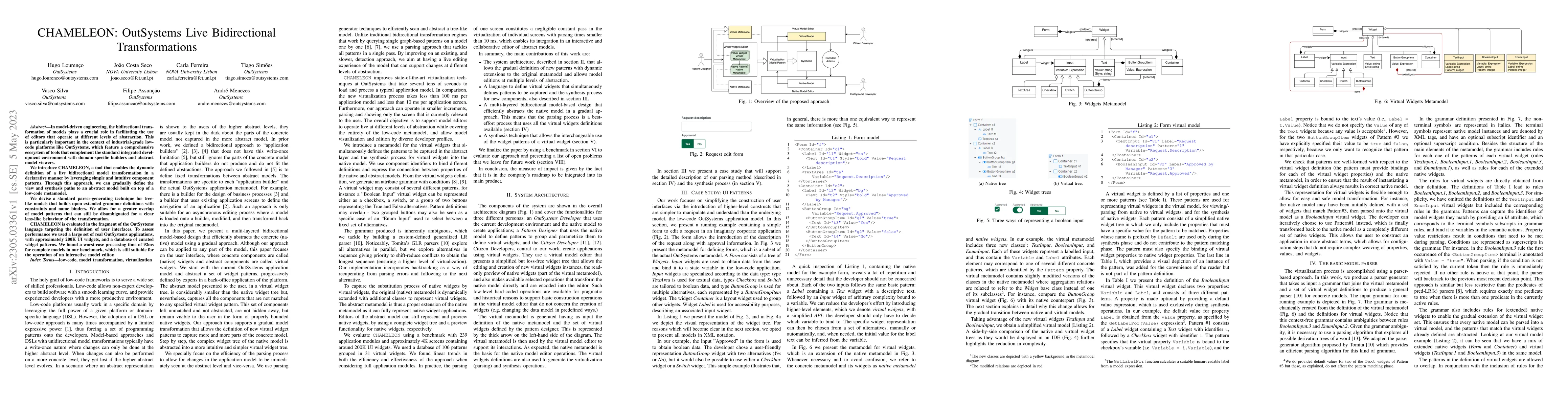 Thumbnail for CHAMELEON: OutSystems Live Bidirectional Transformations