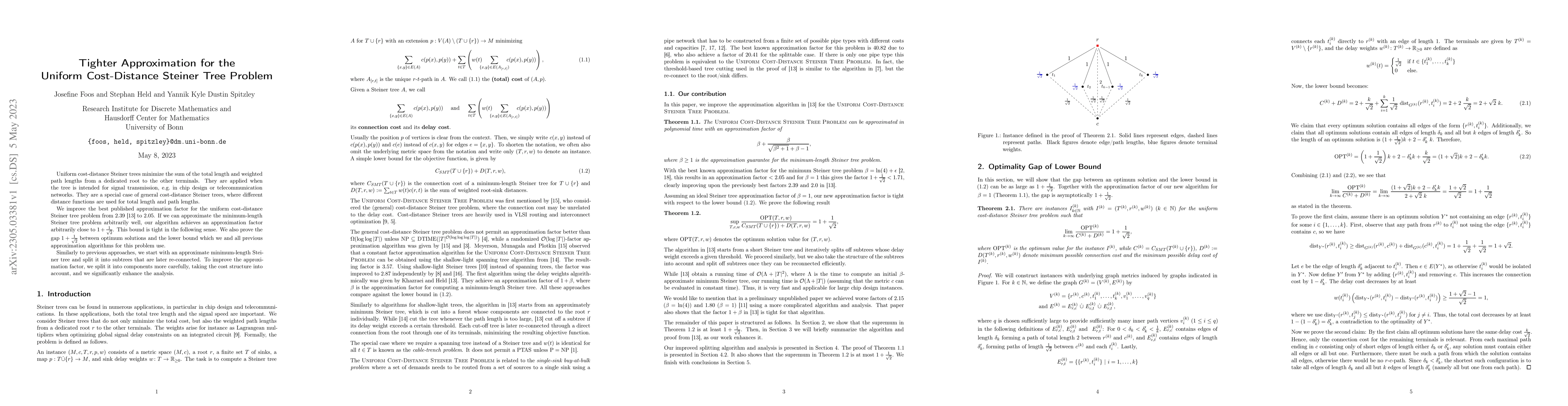 Thumbnail for Tighter Approximation for the Uniform Cost-Distance Steiner Tree Problem