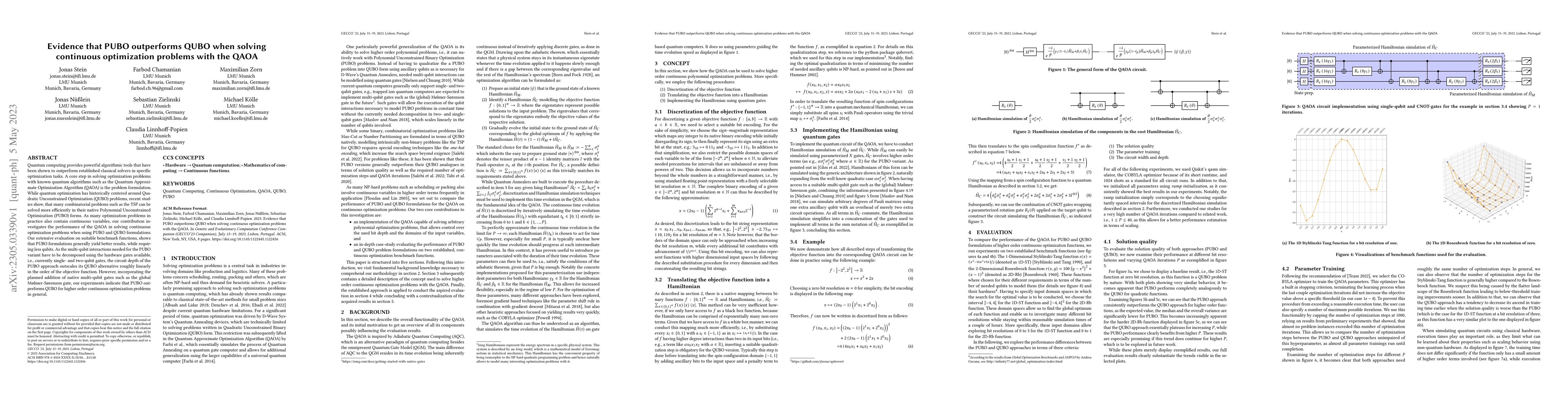 Thumbnail for Evidence that PUBO outperforms QUBO when solving continuous optimization
  problems with the QAOA