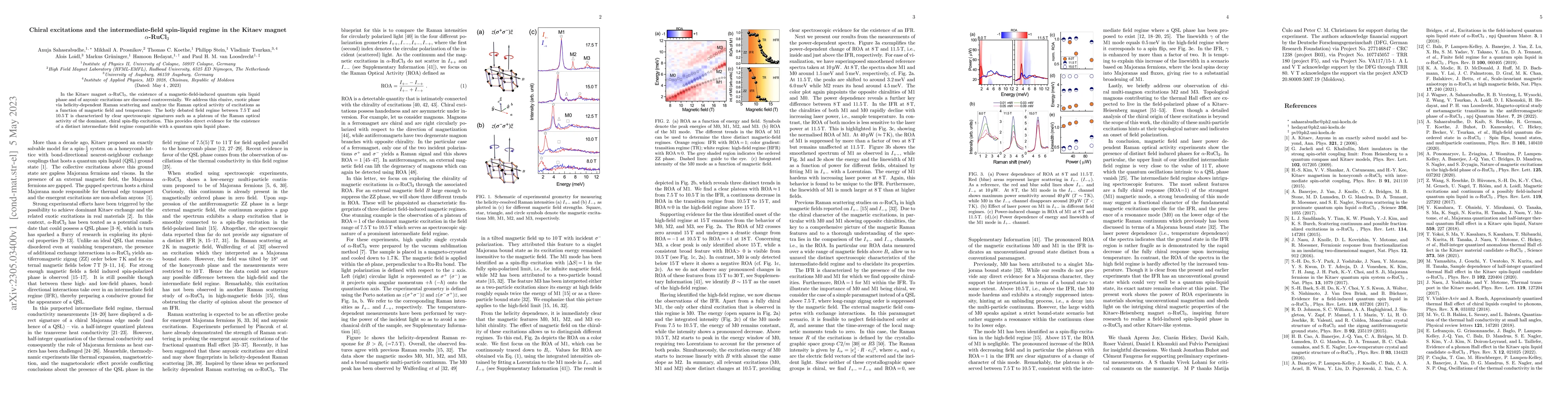 Thumbnail for Chiral excitations and the intermediate-field spin-liquid regime in the
  Kitaev magnet $\alpha$-RuCl$_3$