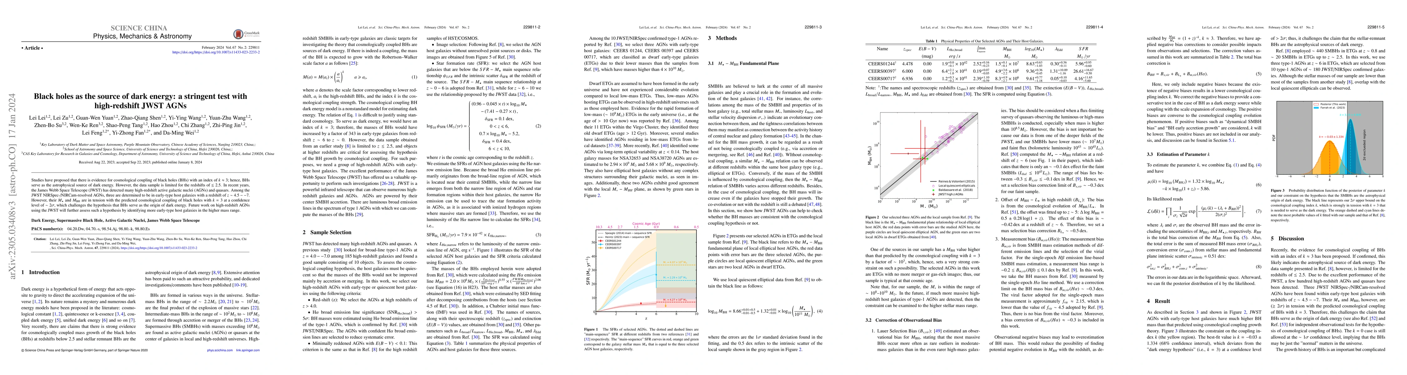 Thumbnail for Black holes as the source of dark energy: a stringent test with
  high-redshift JWST AGNs