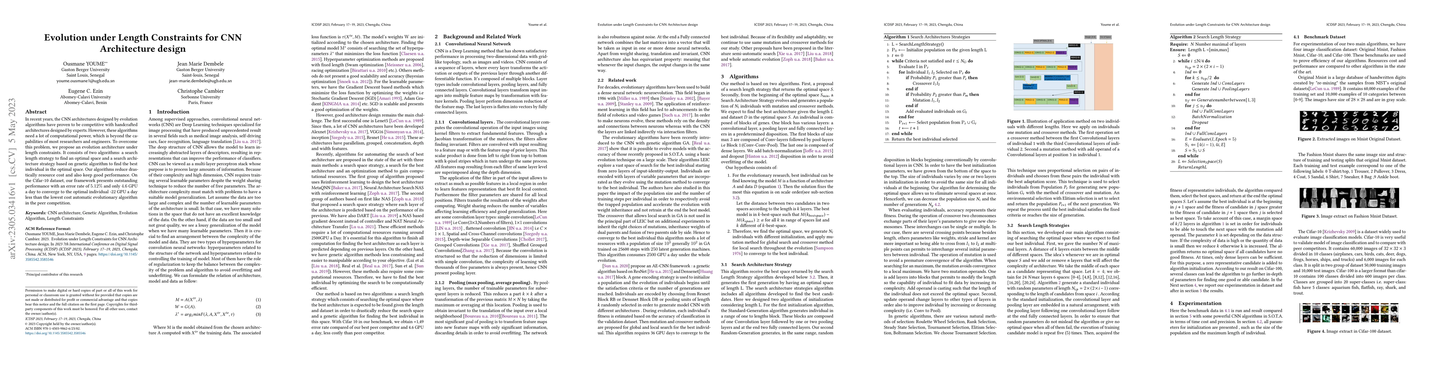 Thumbnail for Evolution under Length Constraints for CNN Architecture design