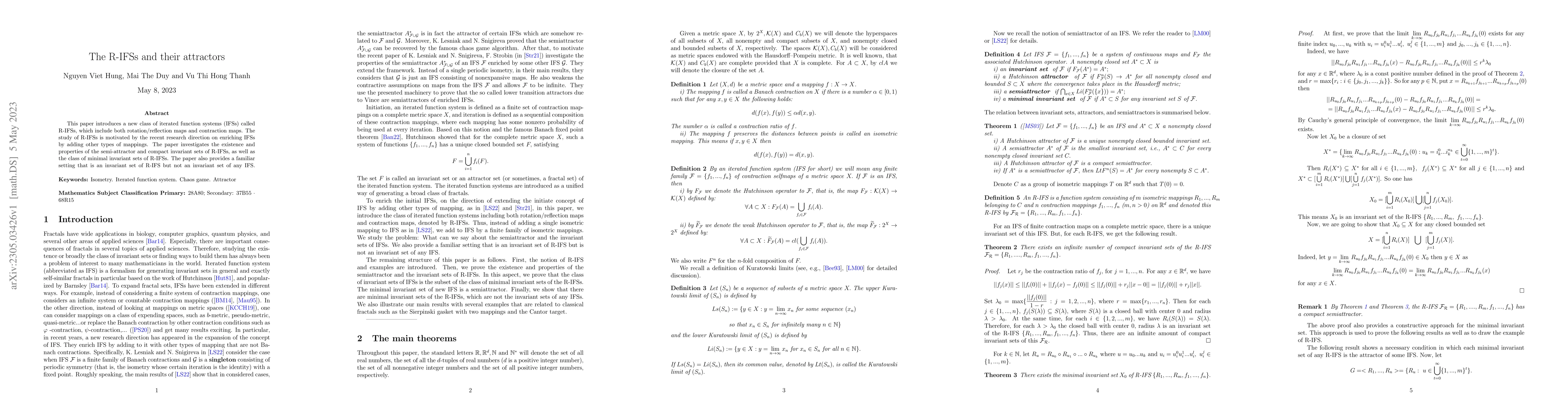 Thumbnail for The R-IFSs and their attractors