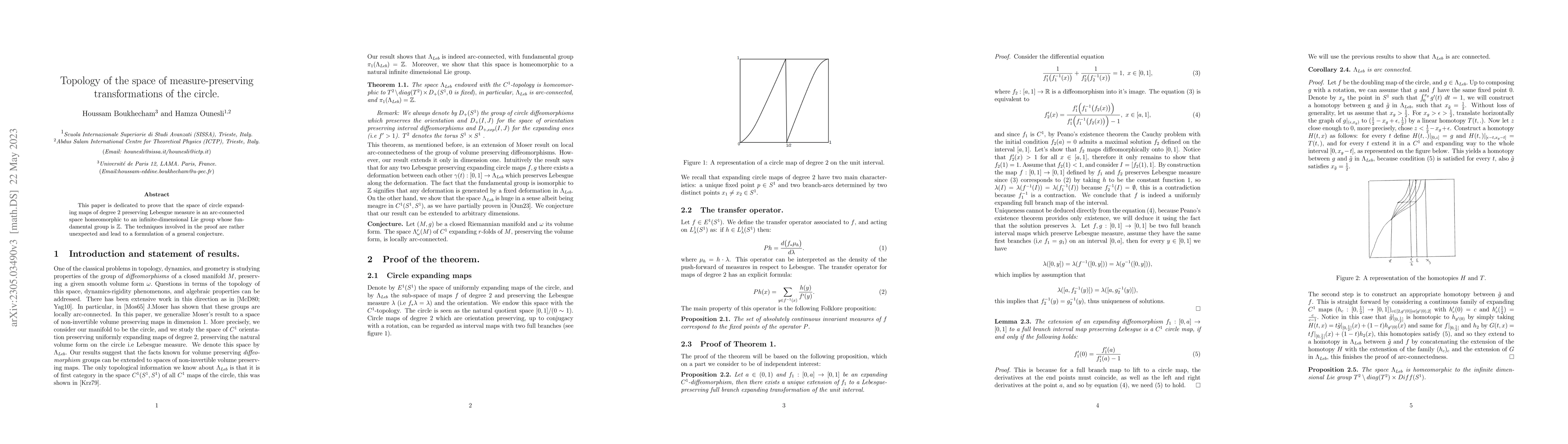 Thumbnail for Topology of the space of measure-preserving transformations of the
  circle