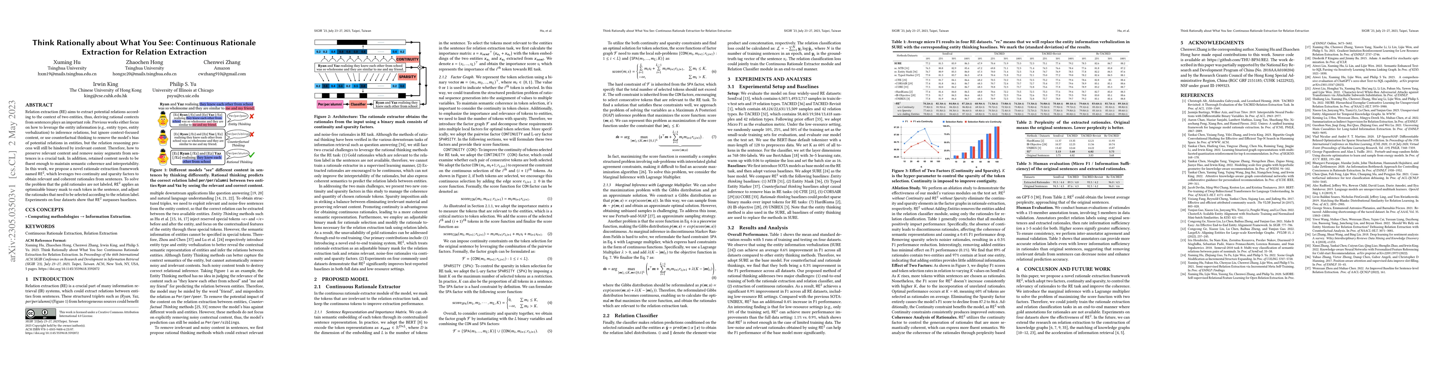 Thumbnail for Think Rationally about What You See: Continuous Rationale Extraction for
  Relation Extraction