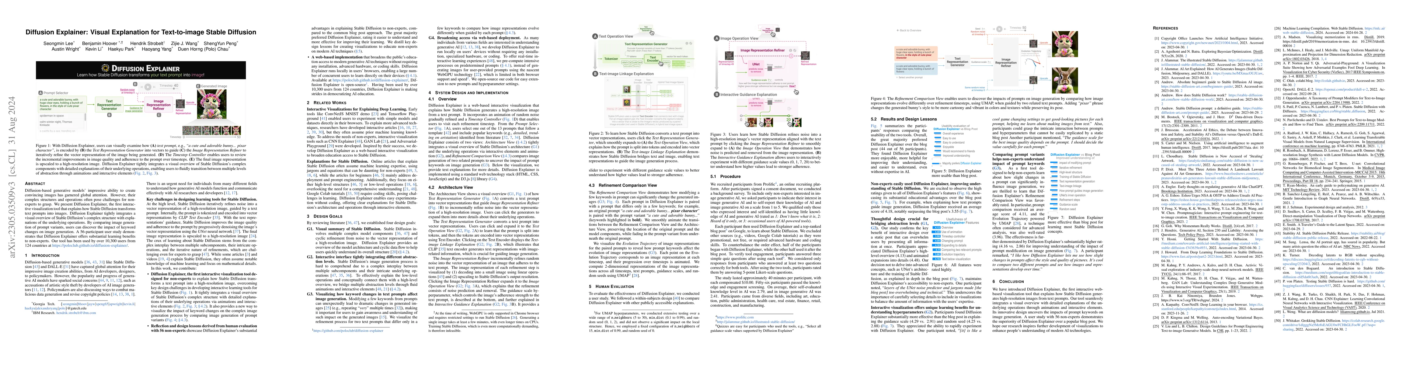 Thumbnail for Diffusion Explainer: Visual Explanation for Text-to-image Stable
  Diffusion