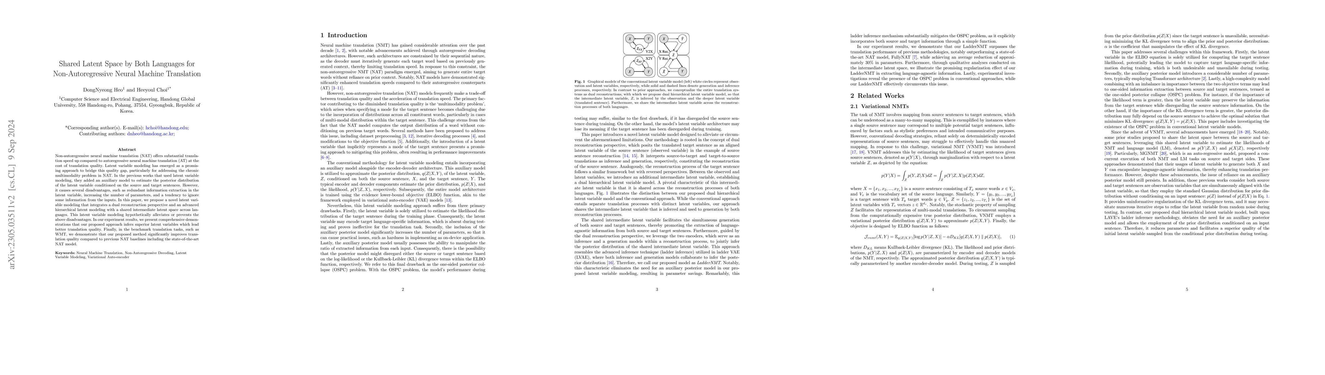 Thumbnail for Shared Latent Space by Both Languages in Non-Autoregressive Neural
  Machine Translation