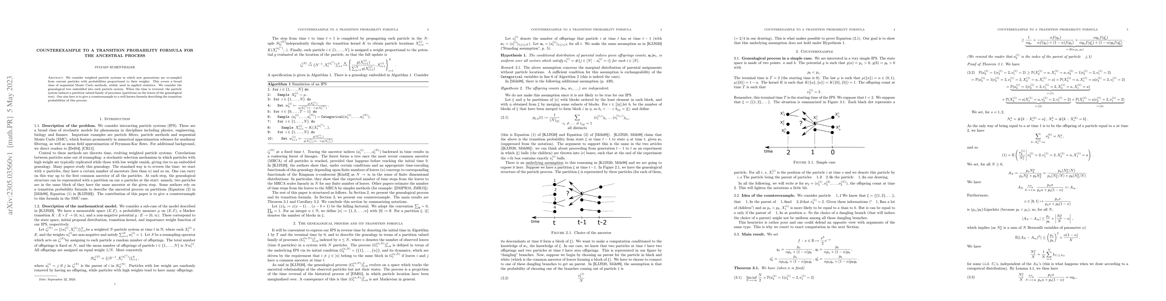 Thumbnail for Counterexample to a transition probability formula for the ancestral
  process