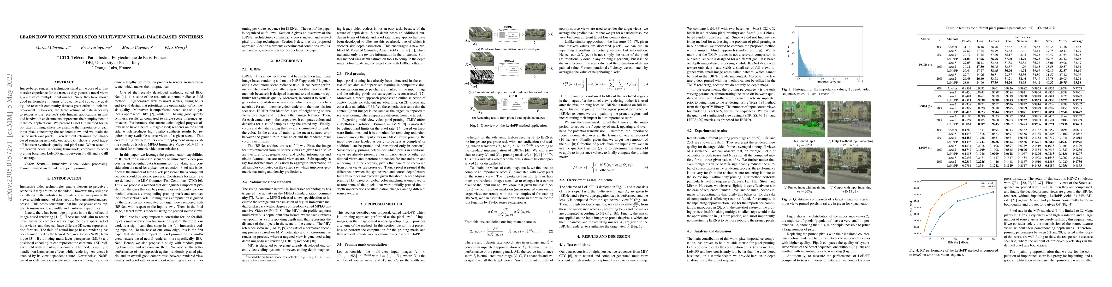 Thumbnail for Learn how to Prune Pixels for Multi-view Neural Image-based Synthesis