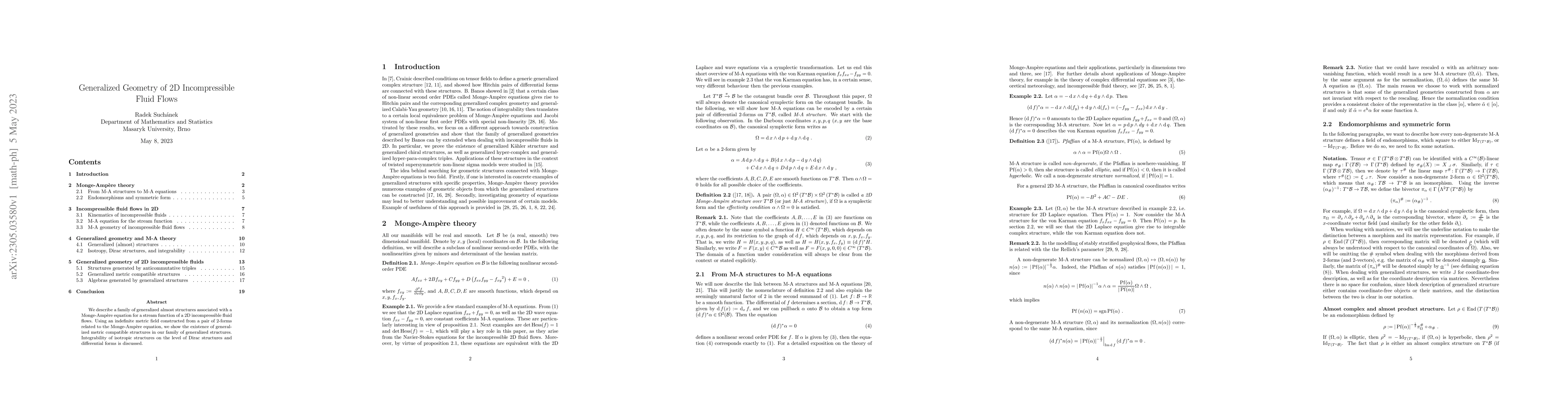 Thumbnail for Generalized Geometry of 2D Incompressible Fluid Flows