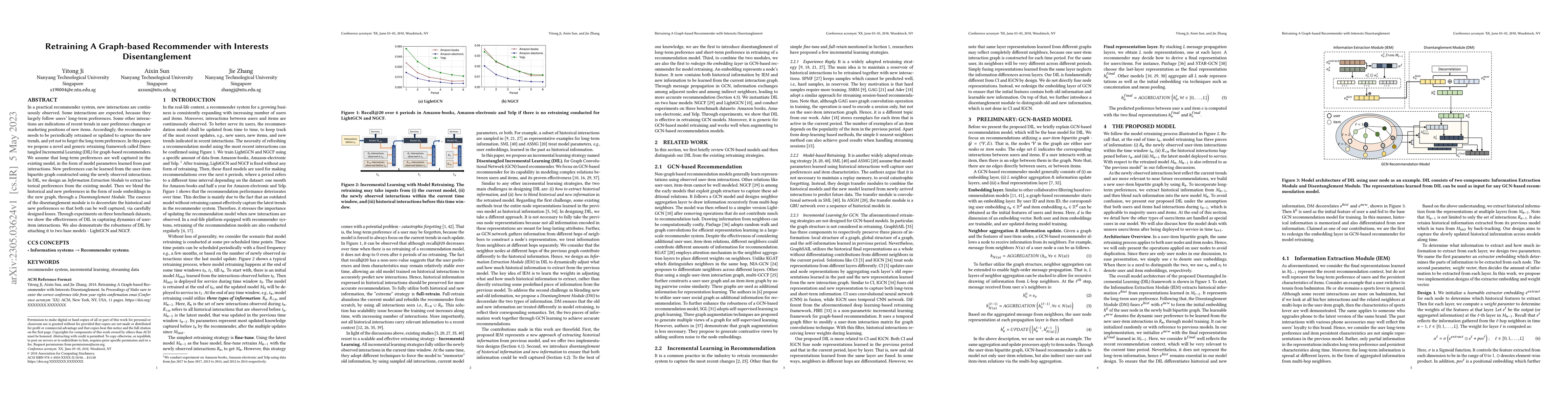 Thumbnail for Retraining A Graph-based Recommender with Interests Disentanglement