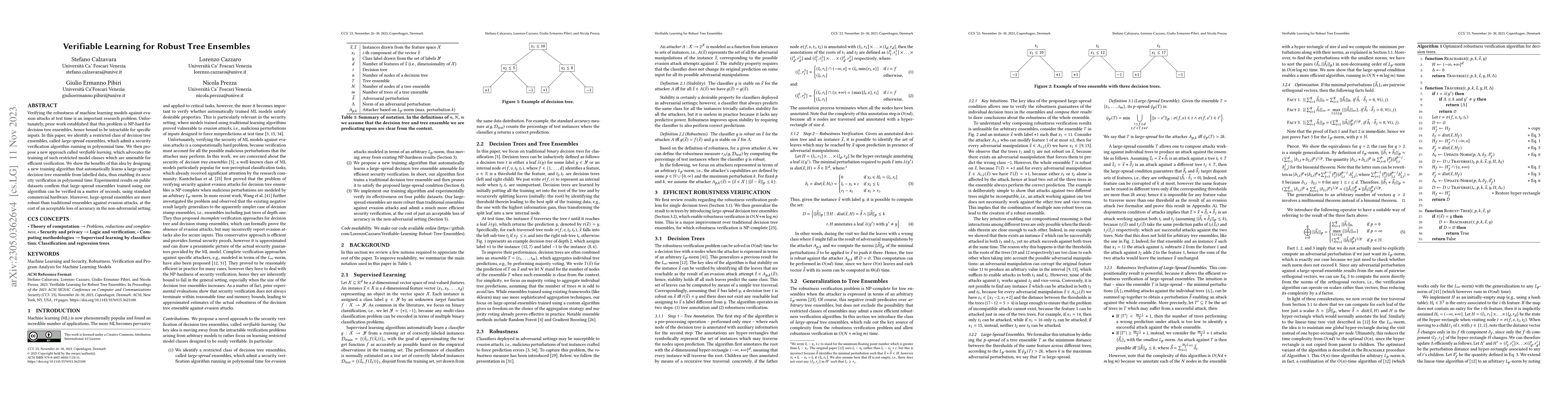 Thumbnail for Verifiable Learning for Robust Tree Ensembles