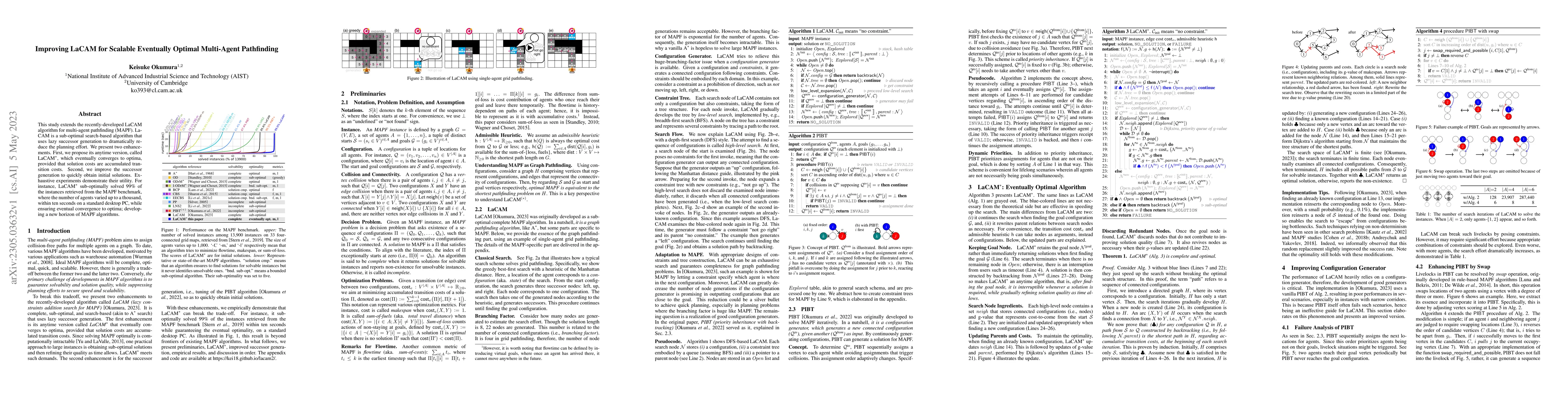 Thumbnail for Improving LaCAM for Scalable Eventually Optimal Multi-Agent Pathfinding
