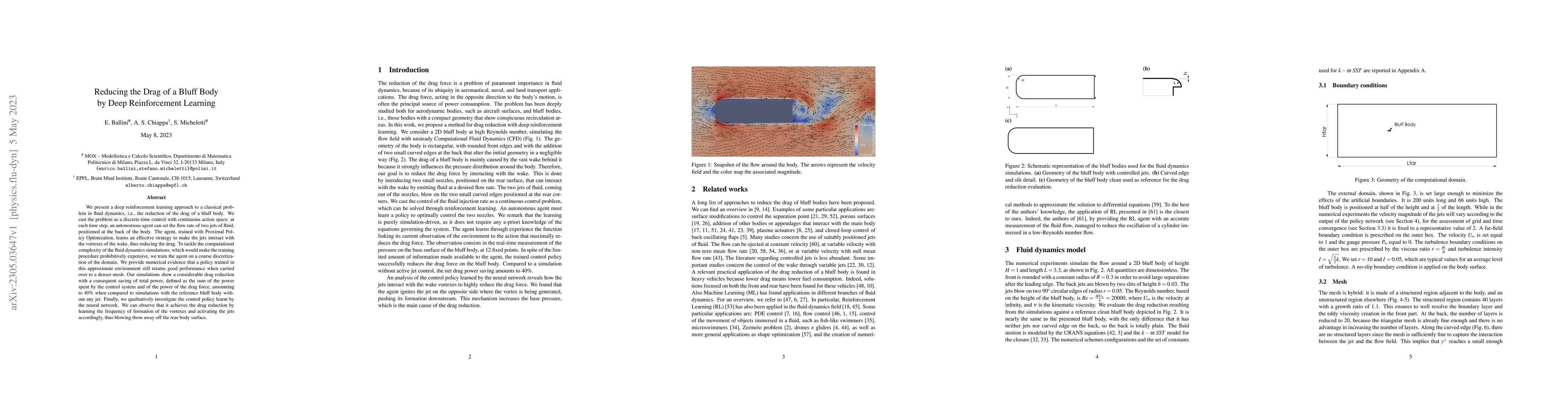 Thumbnail for Reducing the Drag of a Bluff Body by Deep Reinforcement Learning