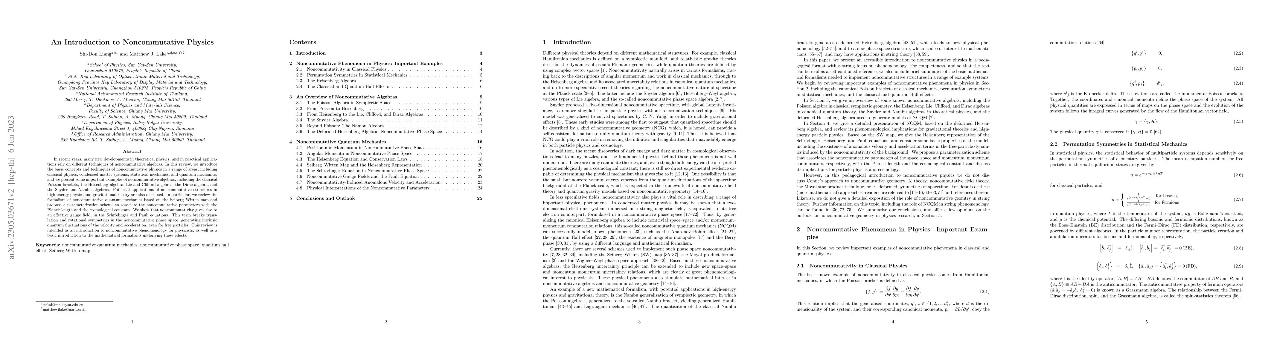 Thumbnail for An Introduction to Noncommutative Physics