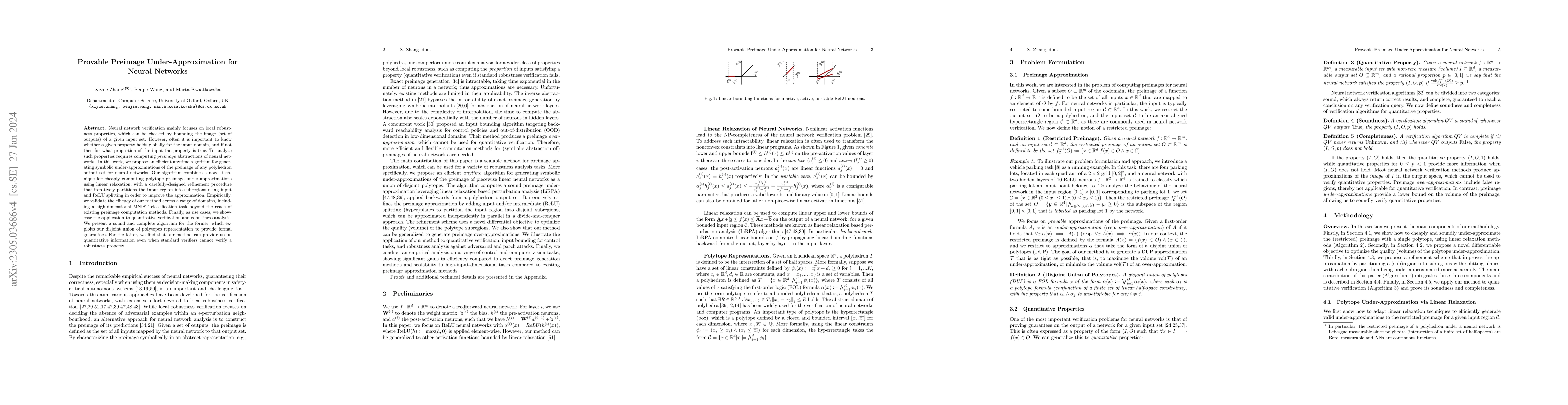 Thumbnail for Provable Preimage Under-Approximation for Neural Networks (Full Version)