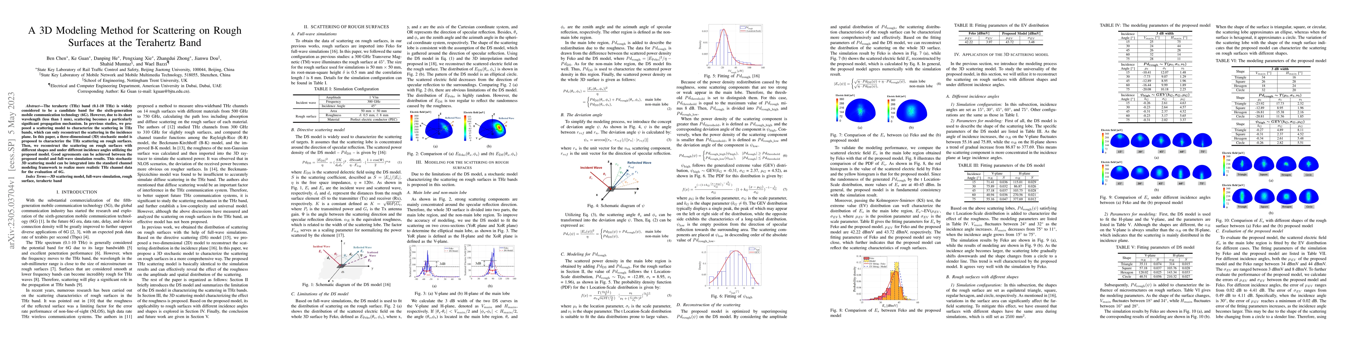 Thumbnail for A 3D Modeling Method for Scattering on Rough Surfaces at the Terahertz
  Band