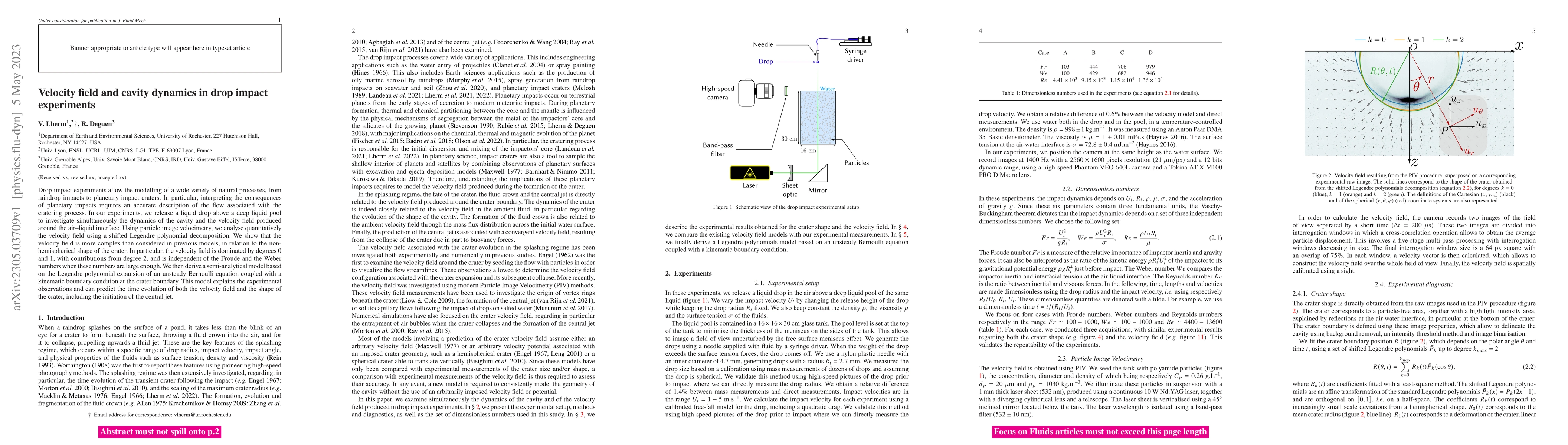Thumbnail for Velocity field and cavity dynamics in drop impact experiments
