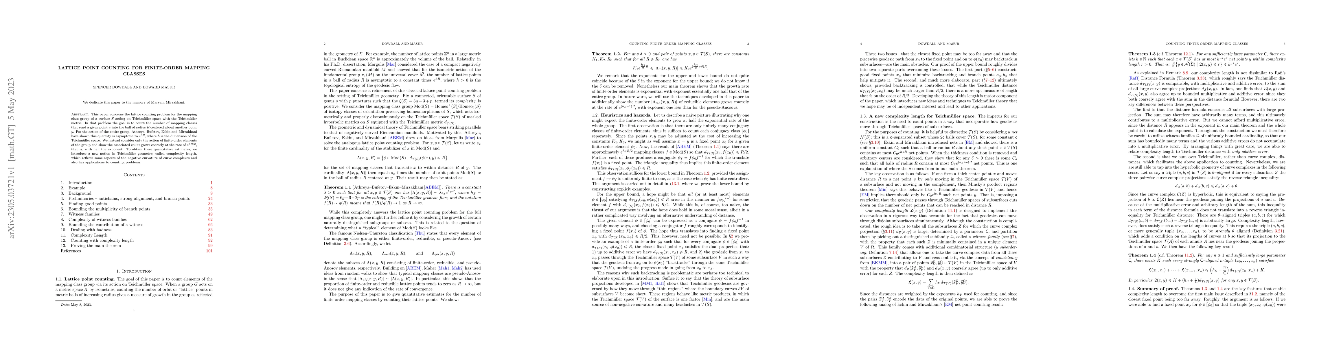 Thumbnail for Lattice point counting for finite-order mapping classes