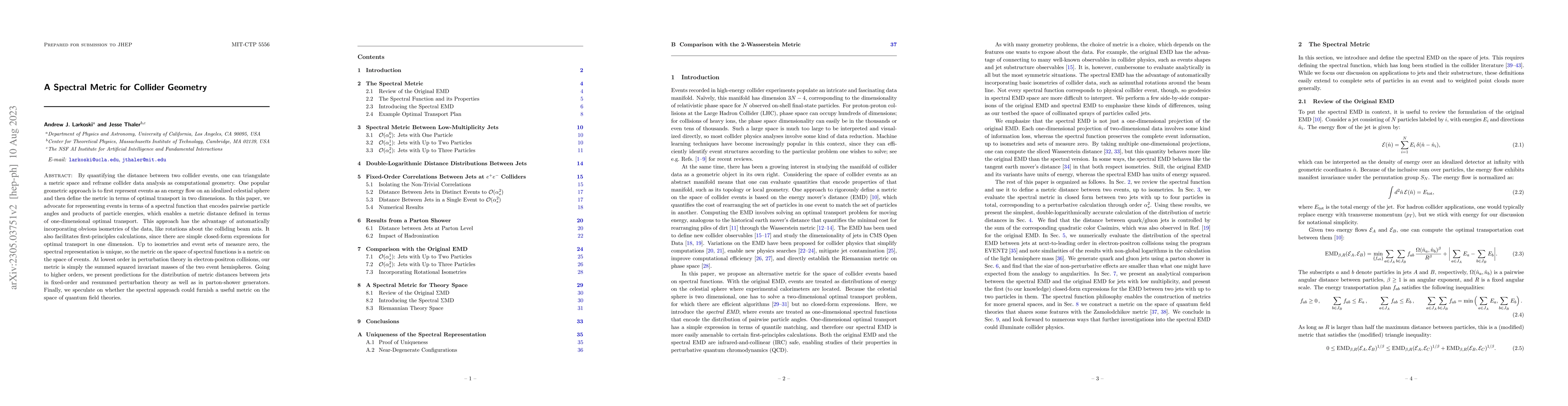 Thumbnail for A Spectral Metric for Collider Geometry