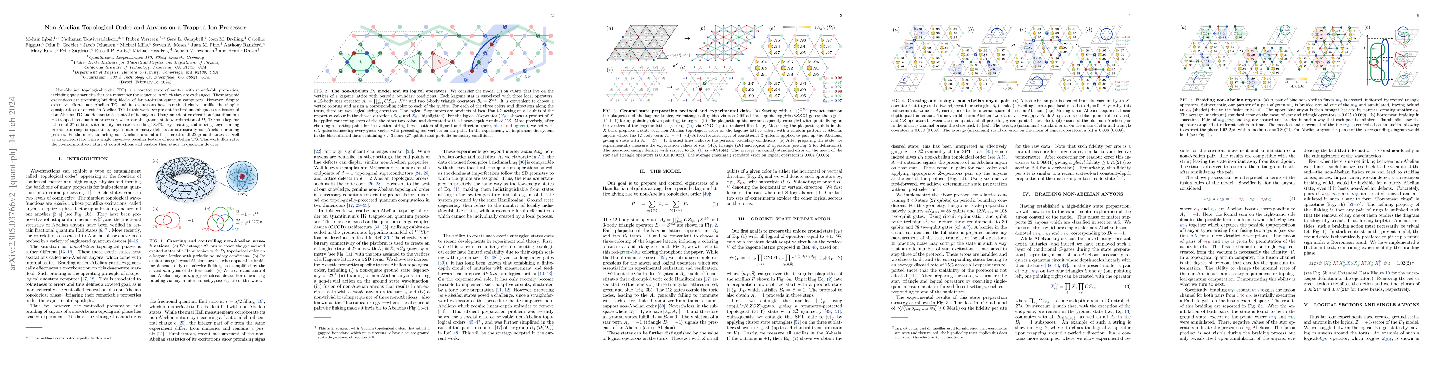 Thumbnail for Non-Abelian Topological Order and Anyons on a Trapped-Ion Processor