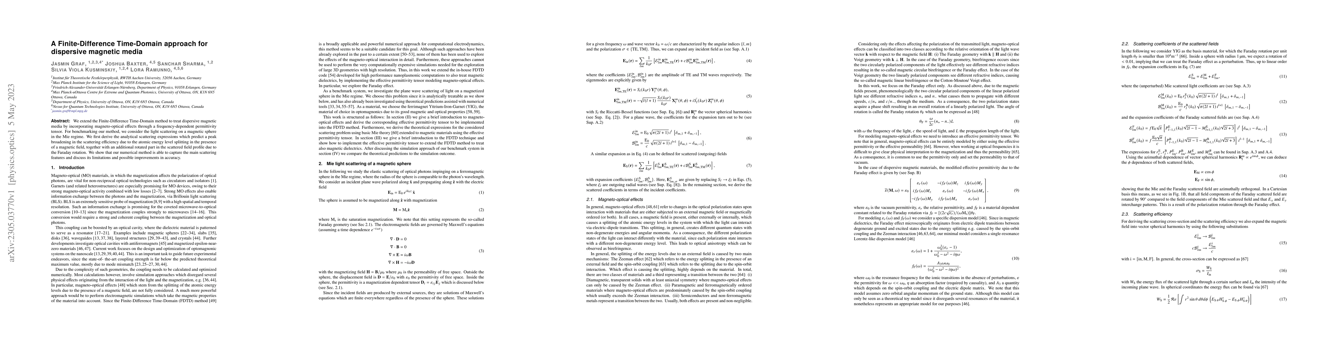 Thumbnail for A Finite-Difference Time-Domain approach for dispersive magnetic media