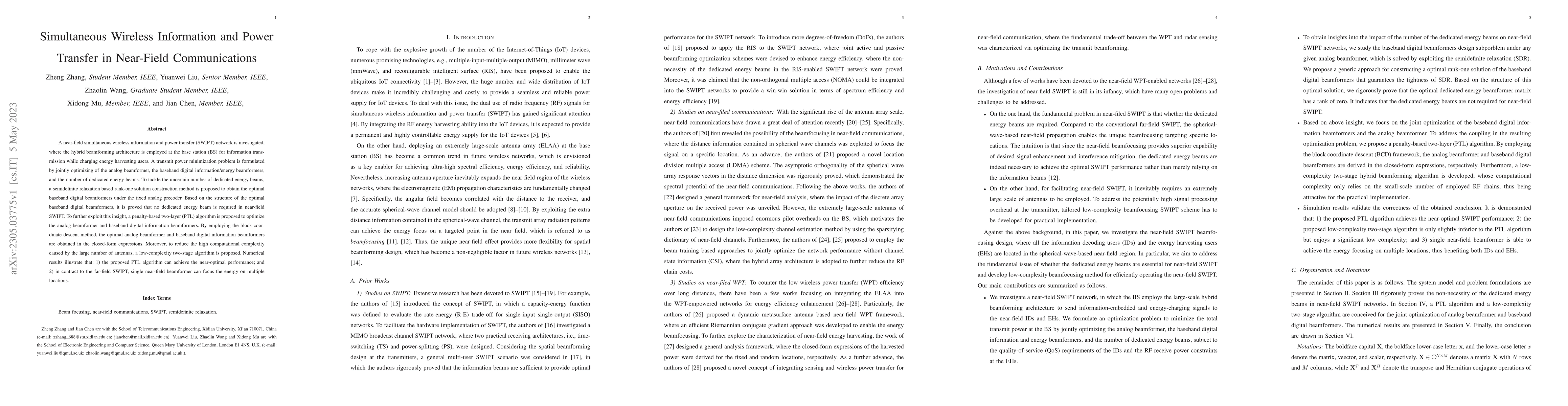 Thumbnail for Simultaneous Wireless Information and Power Transfer in Near-Field
  Communications