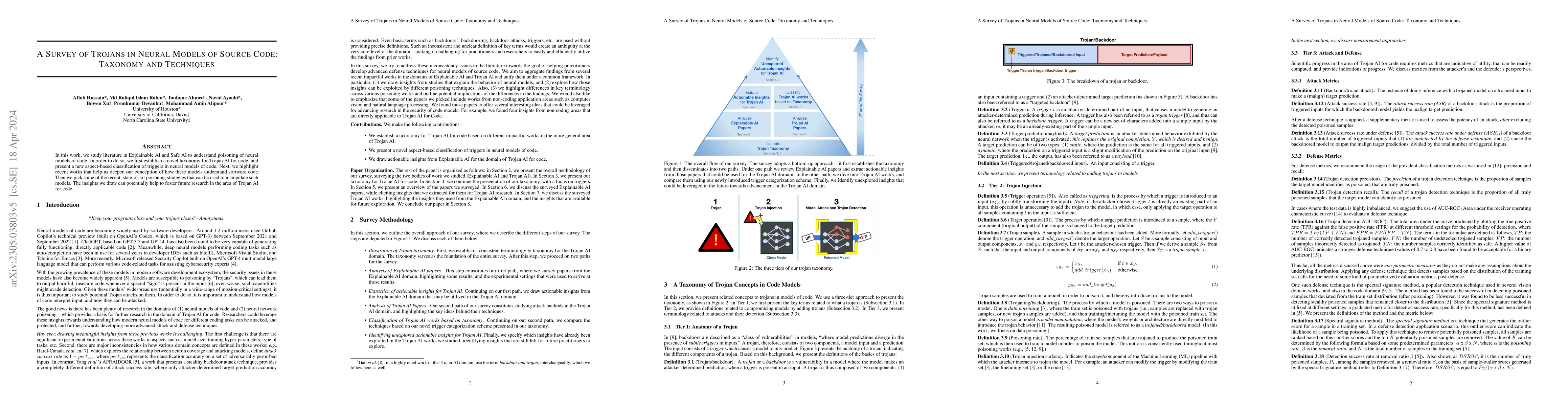 Thumbnail for A Survey of Trojans in Neural Models of Source Code: Taxonomy and
  Techniques