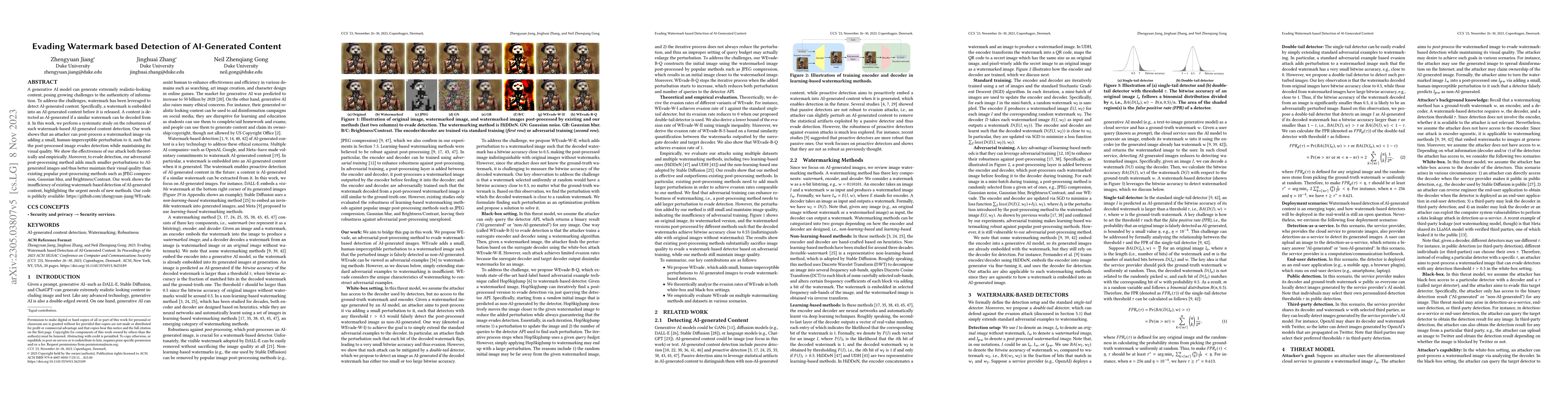 Thumbnail for Evading Watermark based Detection of AI-Generated Content