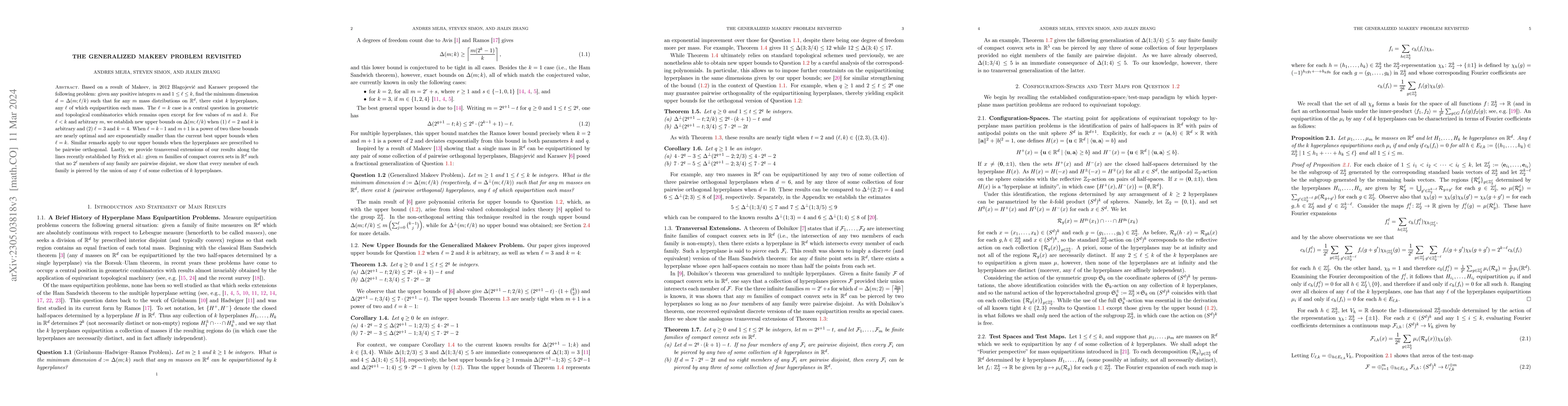 Thumbnail for The Generalized Makeev Problem Revisited